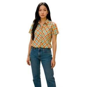 Vintage Guess? Plaid Button-Up  Shirt – Multicolor Check Pattern – Size XL